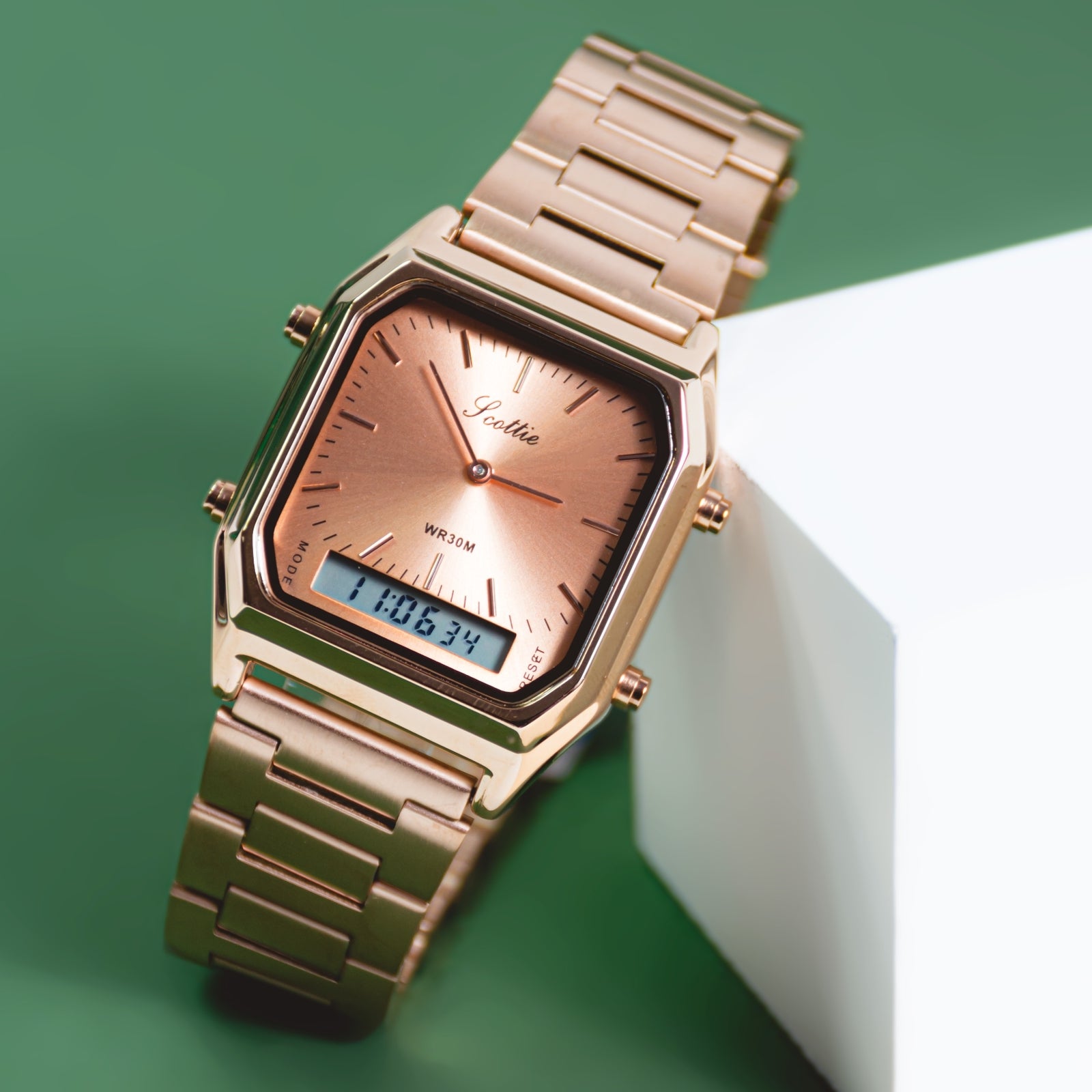 Reloj Scottie 1220 Doble Hora tipo Casio