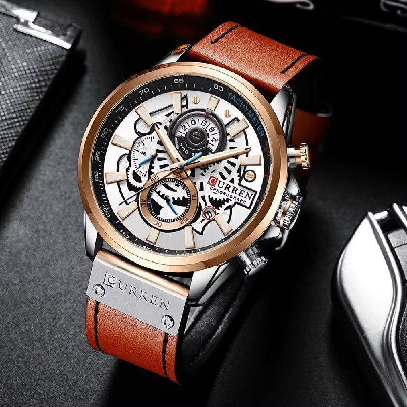 Reloj Curren 8380 cuero Para Hombre