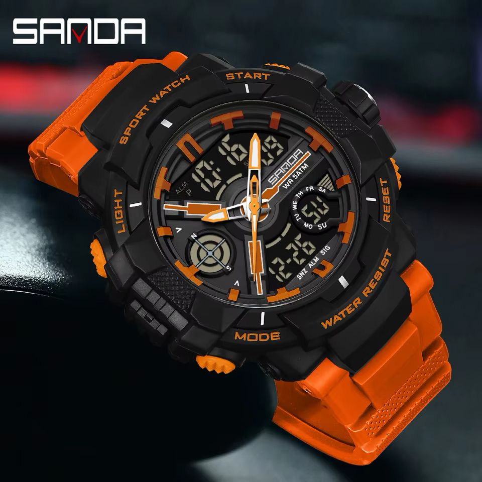 Reloj Sanda 6226 Doble Hora Hombre